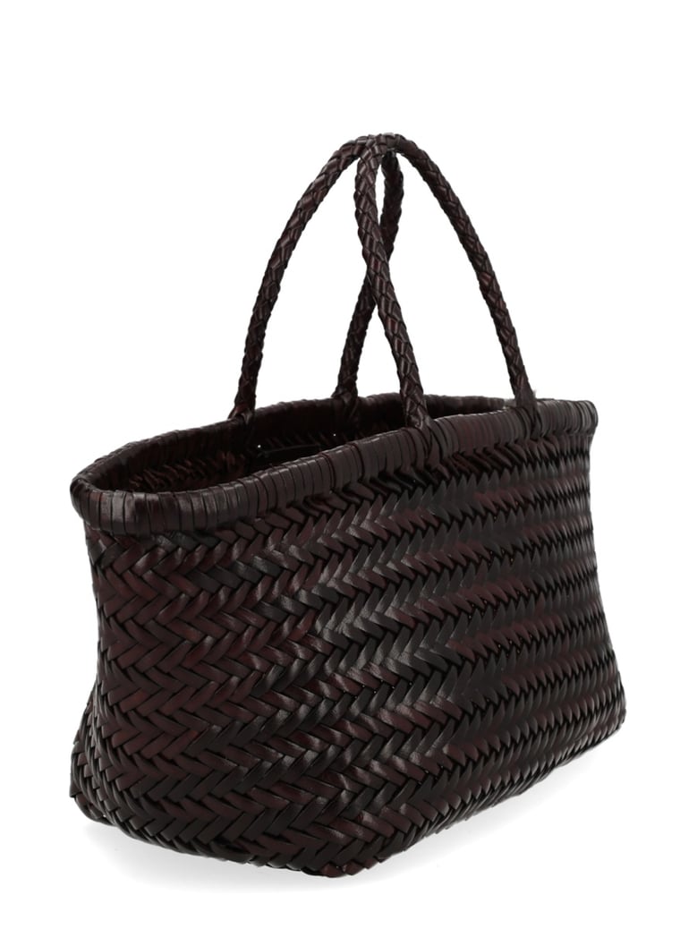 leather handbag triple jump dark brown by Selfnex