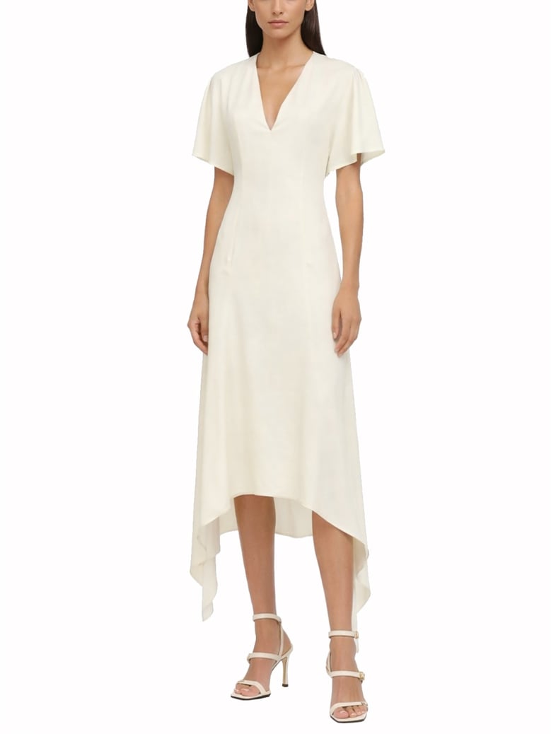 v-neck midi dress by Selfnex