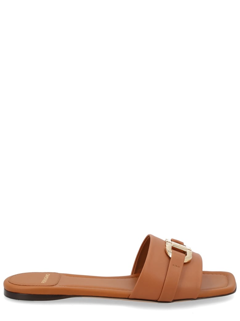 slides gancini buff leather by Selfnex