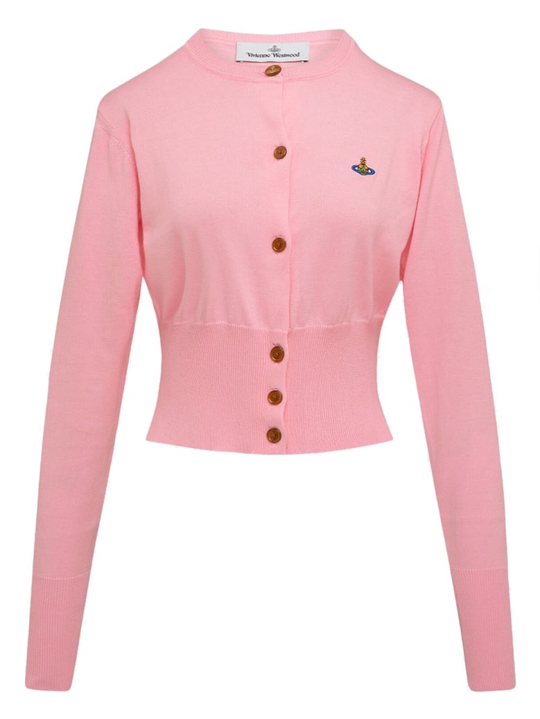pink slim fit cardigan by Selfnex