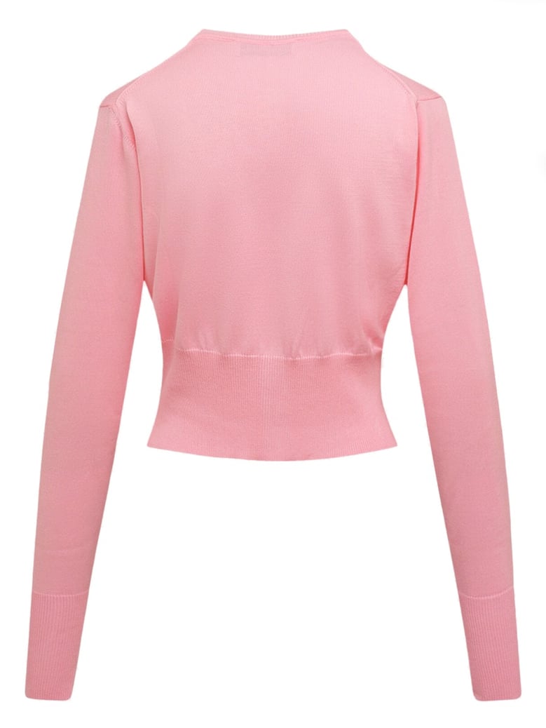 pink slim fit cardigan by Selfnex