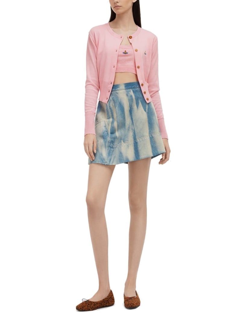 pink slim fit cardigan by Selfnex