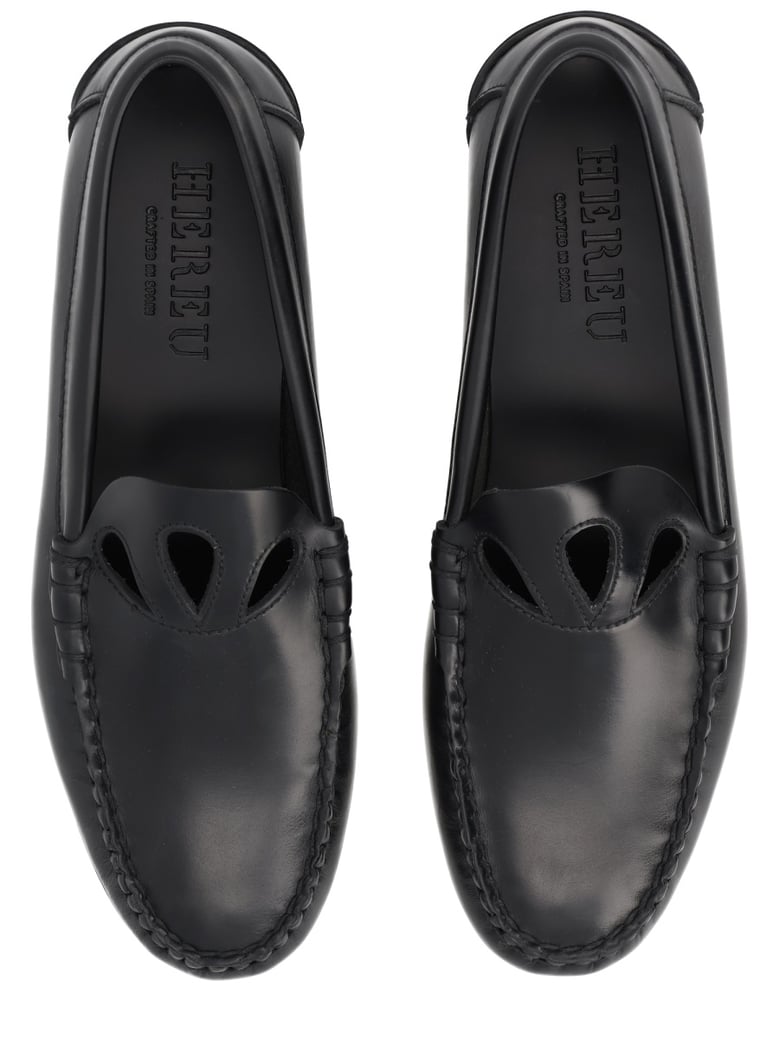 moccasin with cut-out detail black by Selfnex