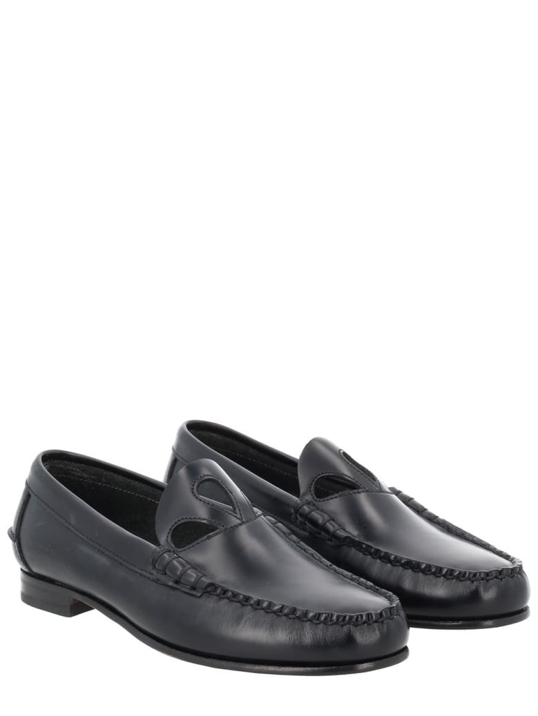 moccasin with cut-out detail black by Selfnex