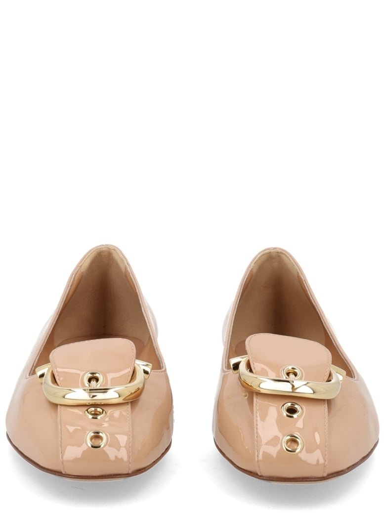 ballerina gancini calf leather beige by Selfnex