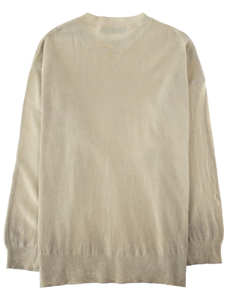 knit jumper slant knit beige by Selfnex