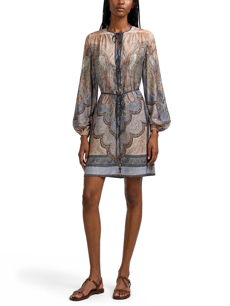 multicolour silk tunic by Selfnex