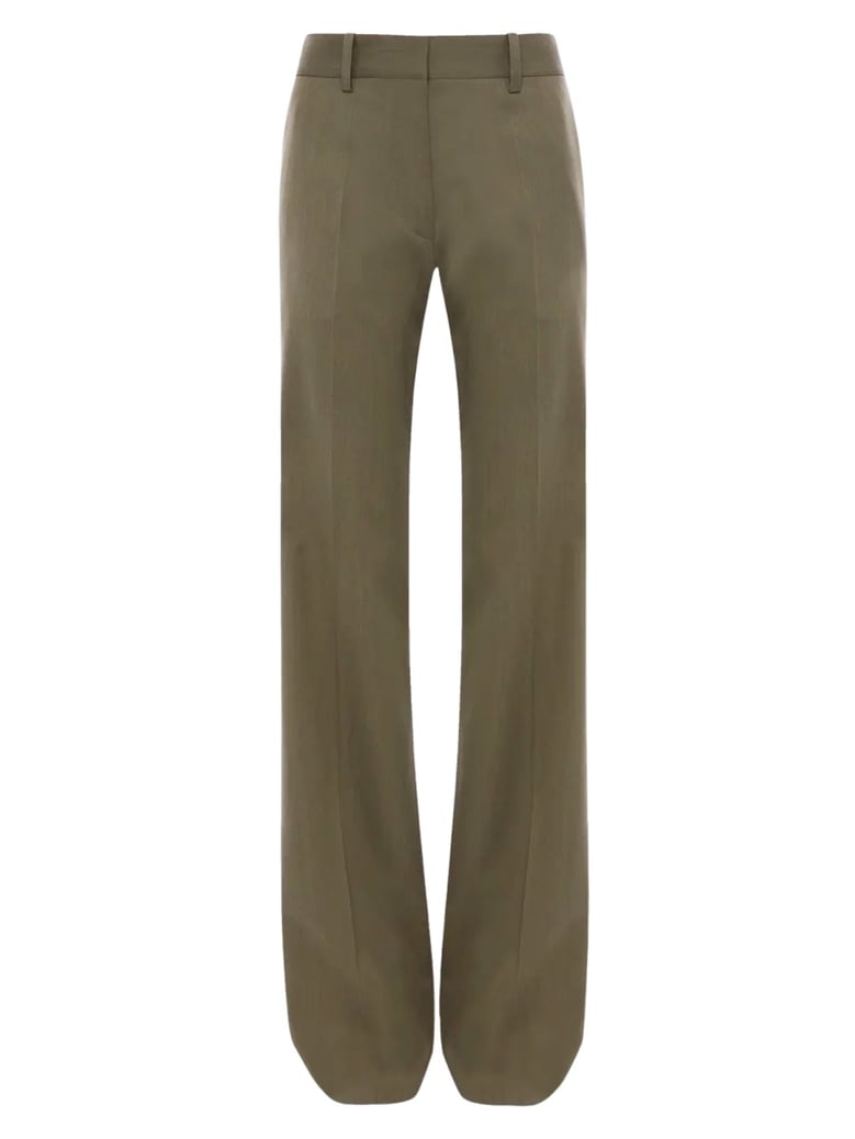 green straight pants by Selfnex