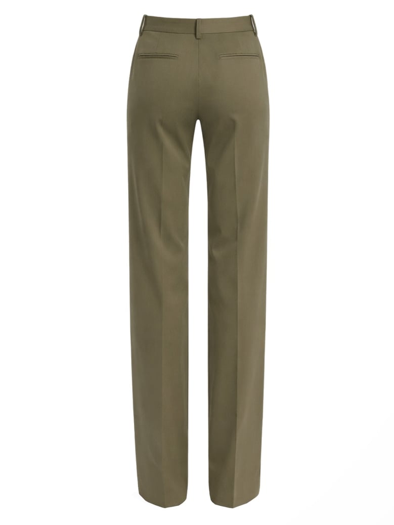 green straight pants by Selfnex