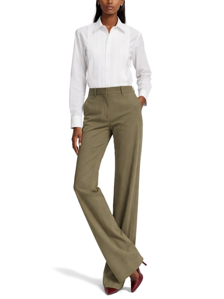 green straight pants by Selfnex