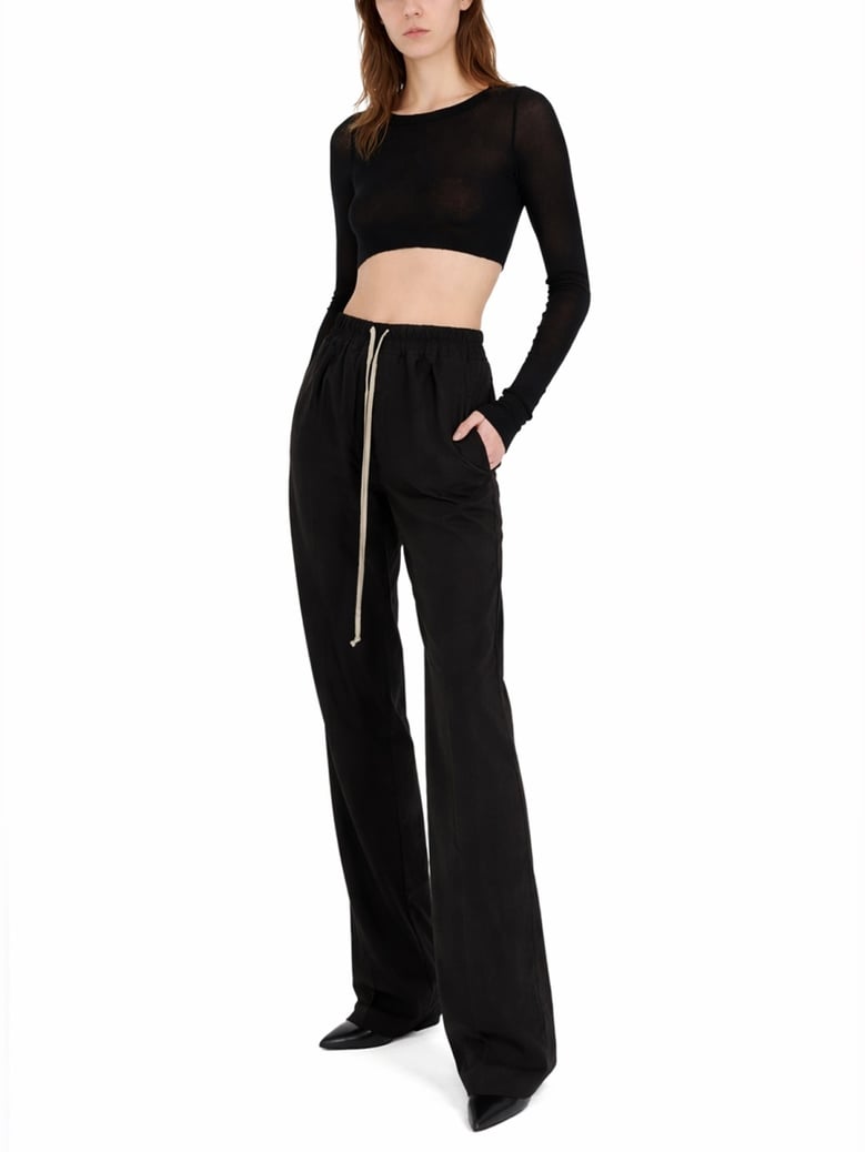 long-sleeved top in black by Selfnex
