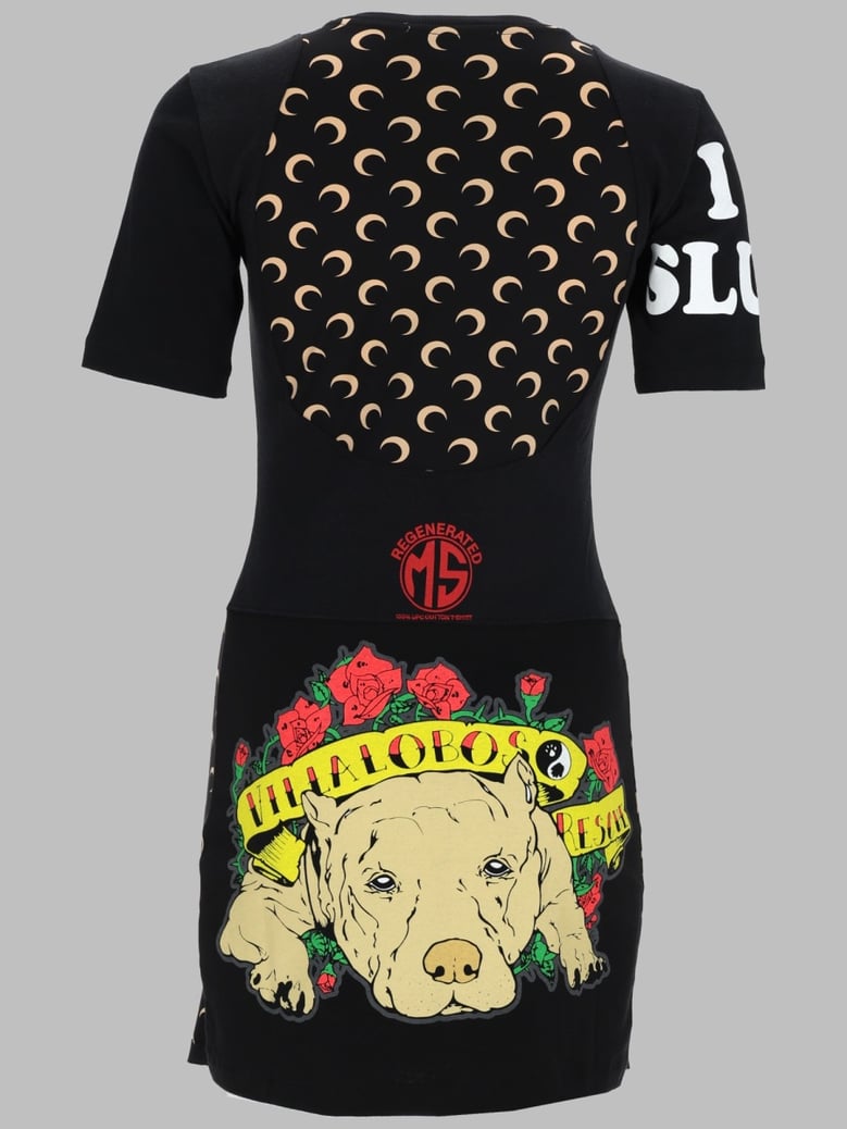 mini dress upcycled black by Selfnex