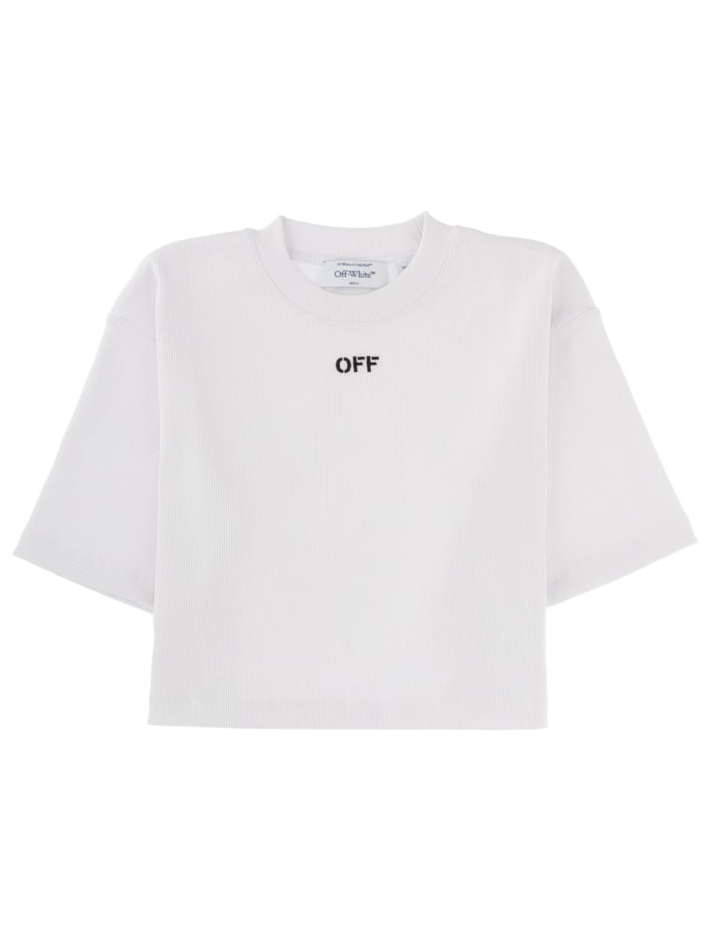 cropped t-shirt with logo by Selfnex
