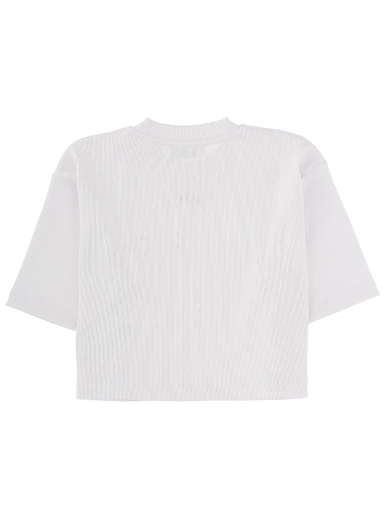 cropped t-shirt with logo by Selfnex