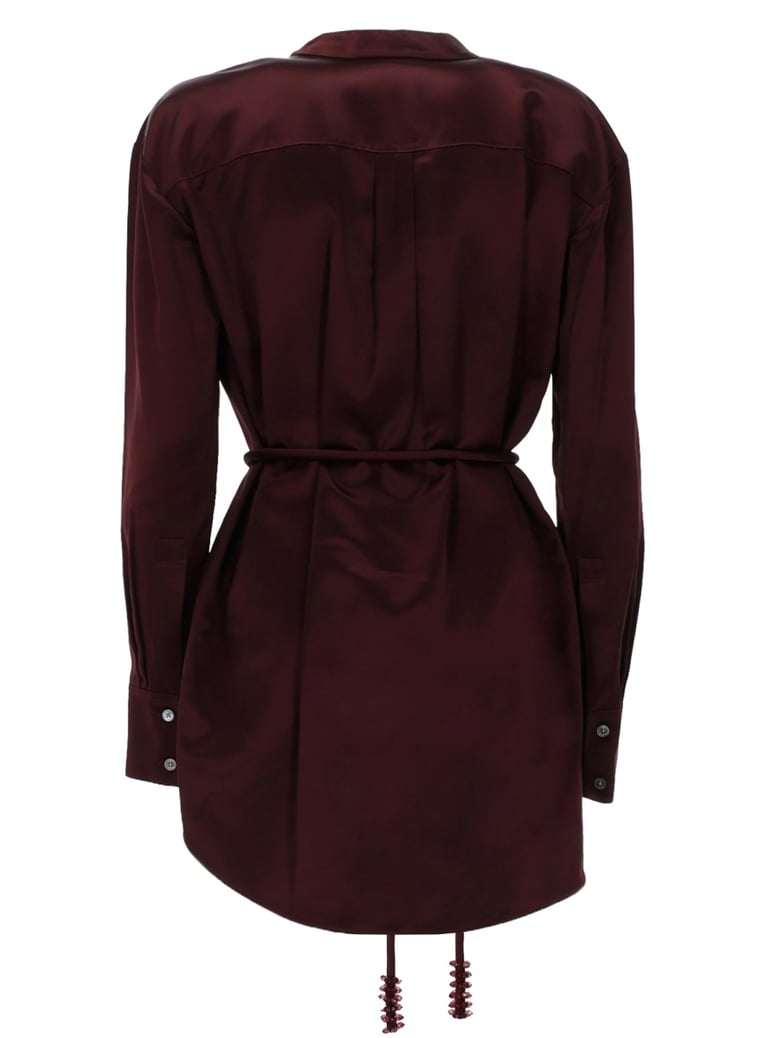 top with belt in bordeaux by Selfnex