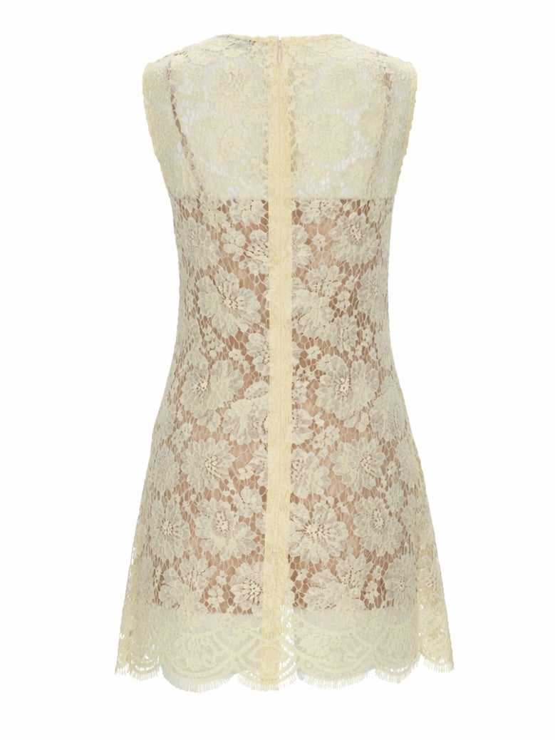 mini lace dress yellow by Selfnex