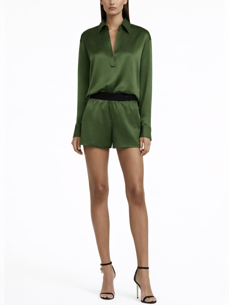 silk pajama shorts by Selfnex