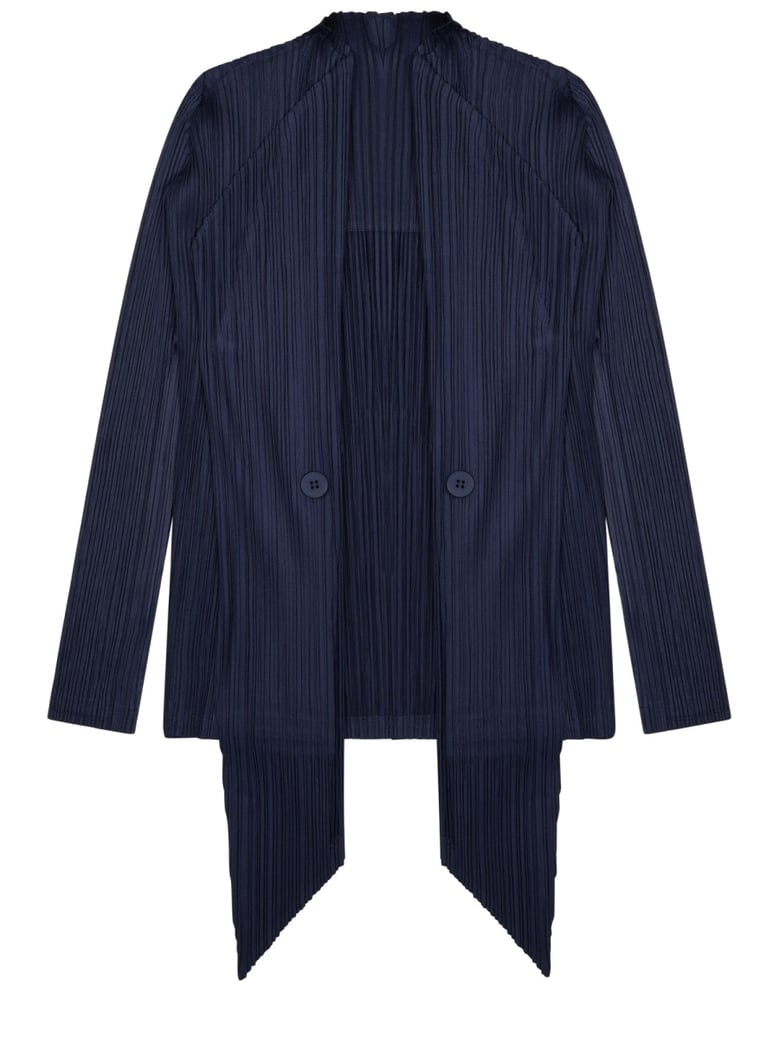 pleated cardigan blue by Selfnex