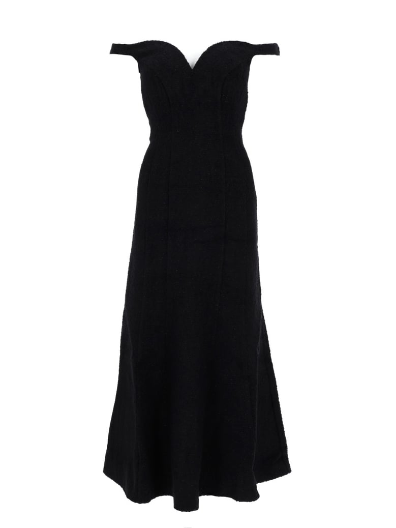 midi dress bouclé black by Selfnex
