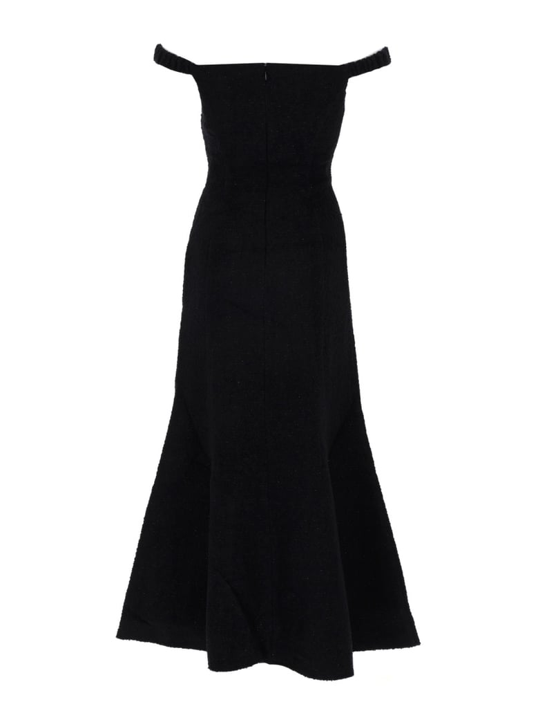 midi dress bouclé black by Selfnex