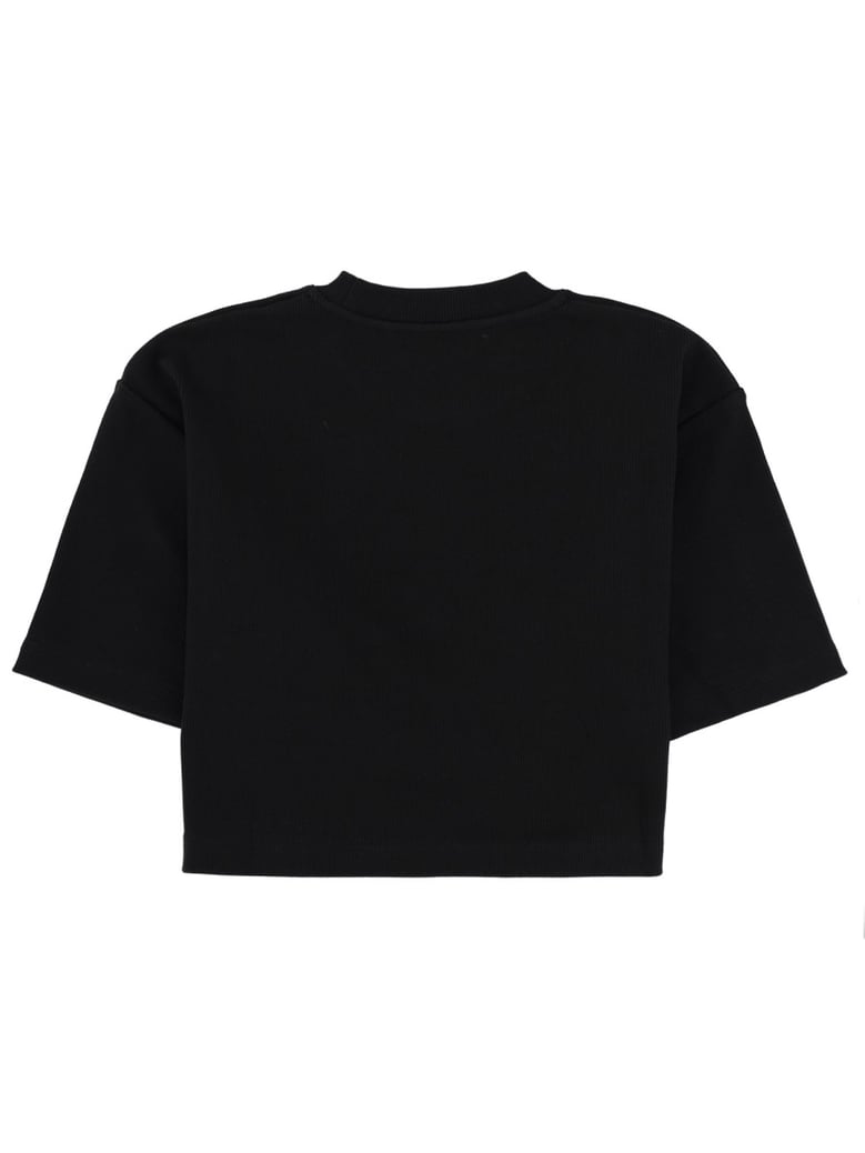 cropped t-shirt with logo by Selfnex