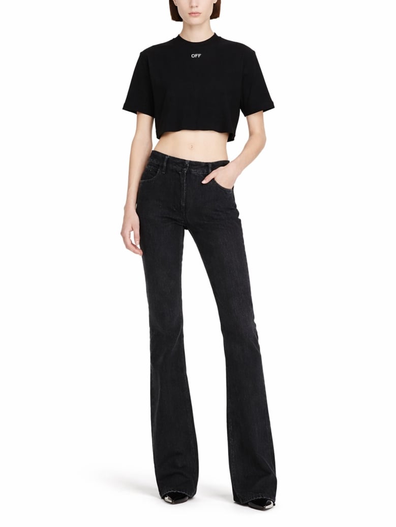 cropped t-shirt with logo by Selfnex