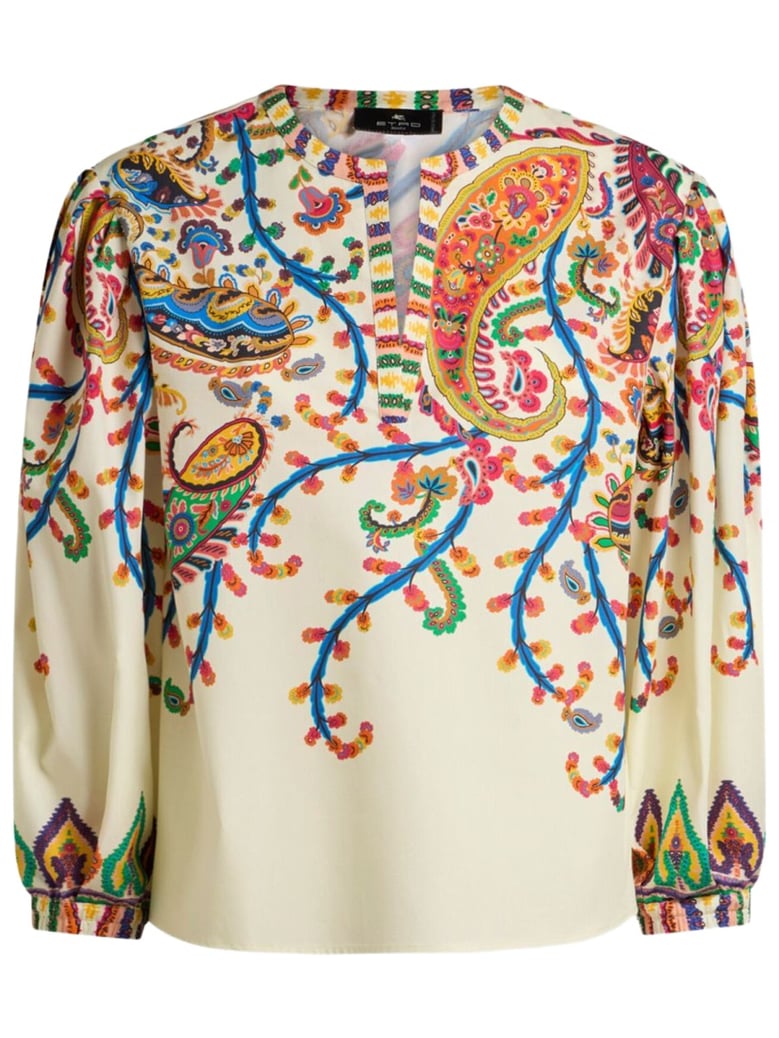 blouse floral paisley print by Selfnex