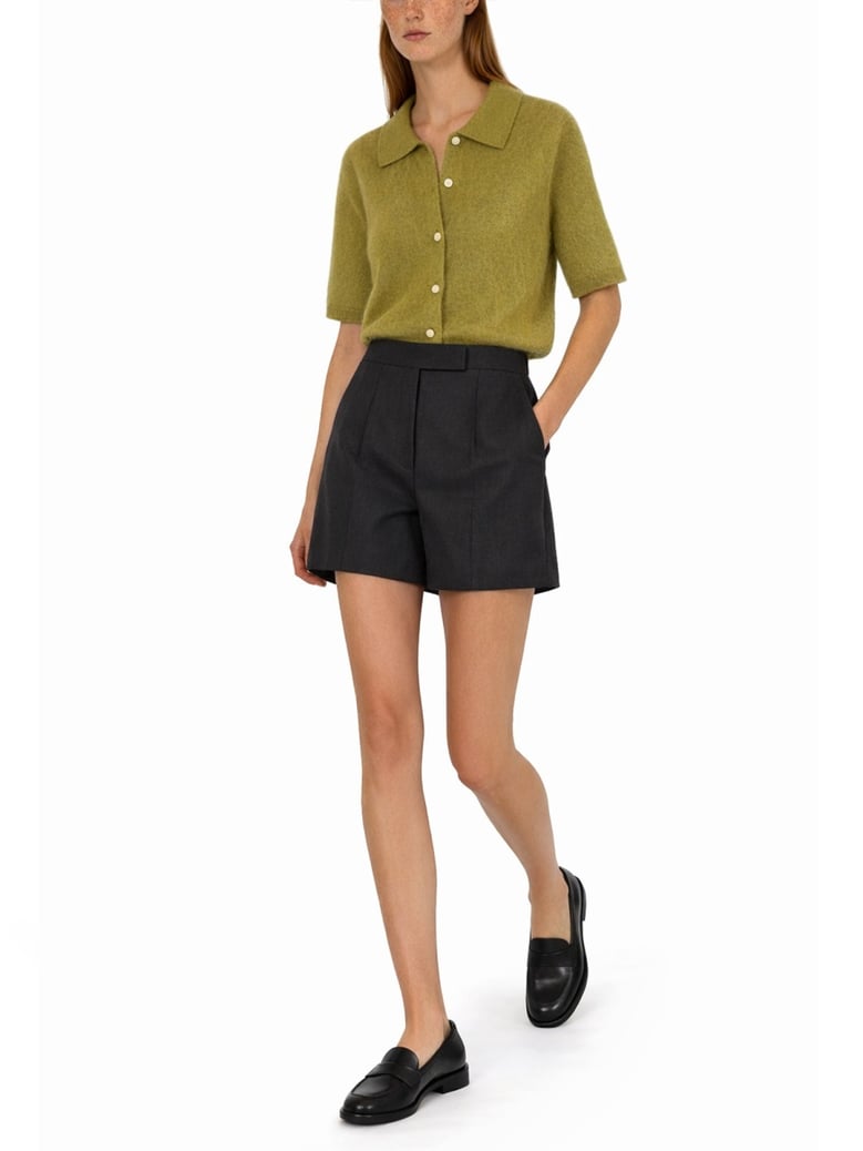 cashmere shirt in green by Selfnex