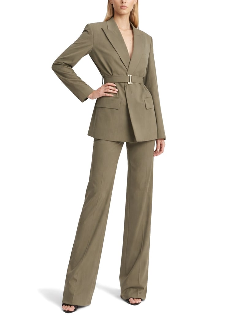 tailored blazer with belt by Selfnex