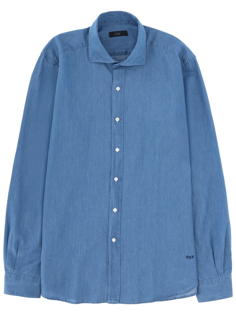 denim shirt in blue by Selfnex