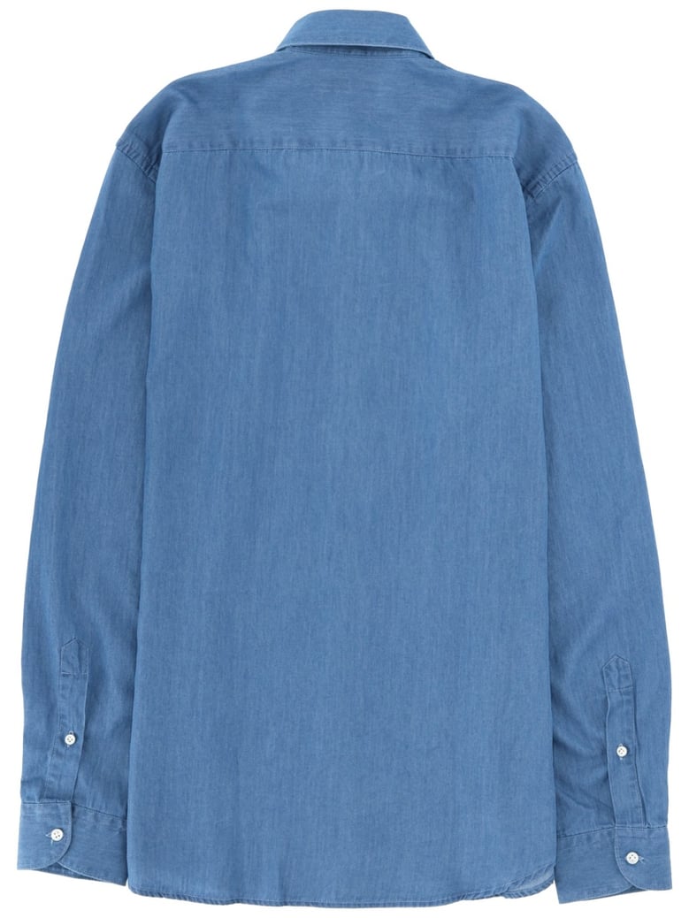 denim shirt in blue by Selfnex