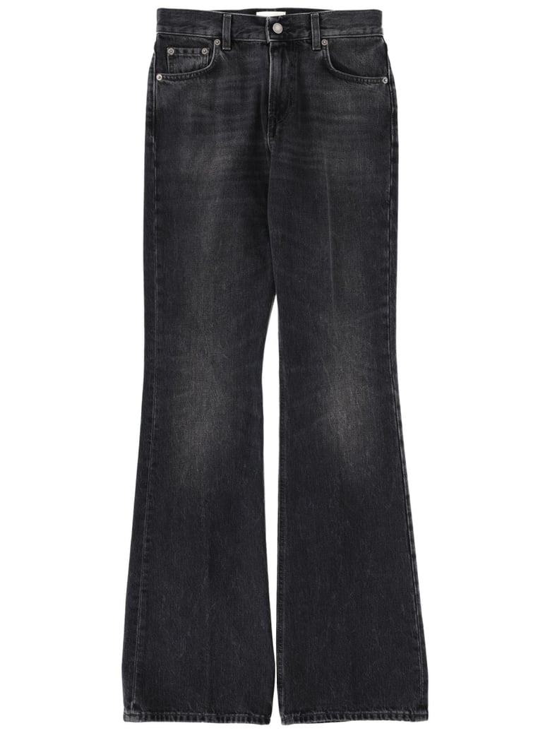 flare fit black jeans by Selfnex