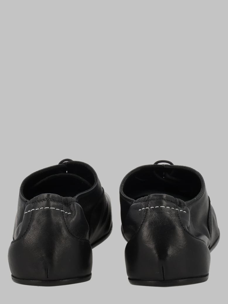 lace-up shoes black leather by Selfnex