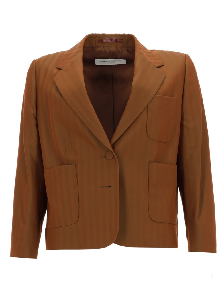 single-breasted jacket bamis brown by Selfnex