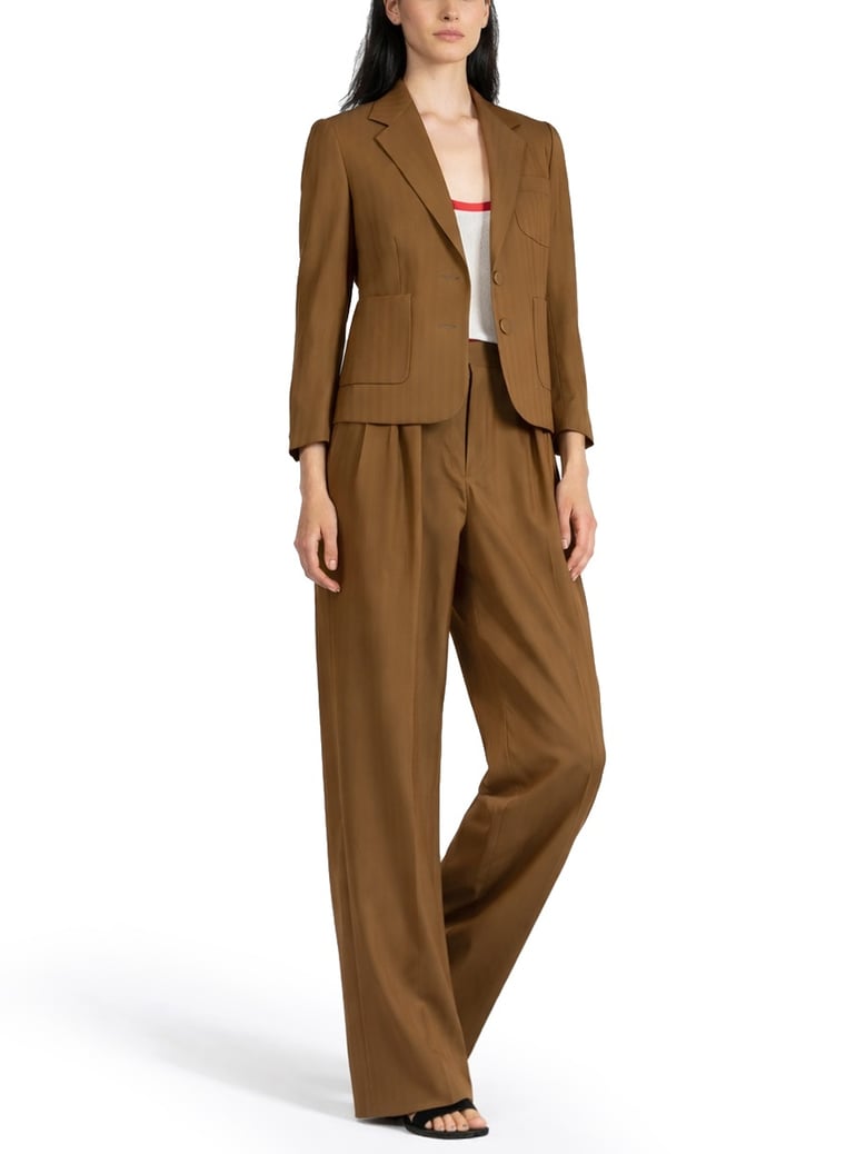 single-breasted jacket bamis brown by Selfnex