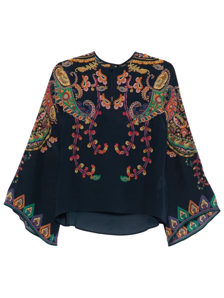 blouse floral paisley print by Selfnex