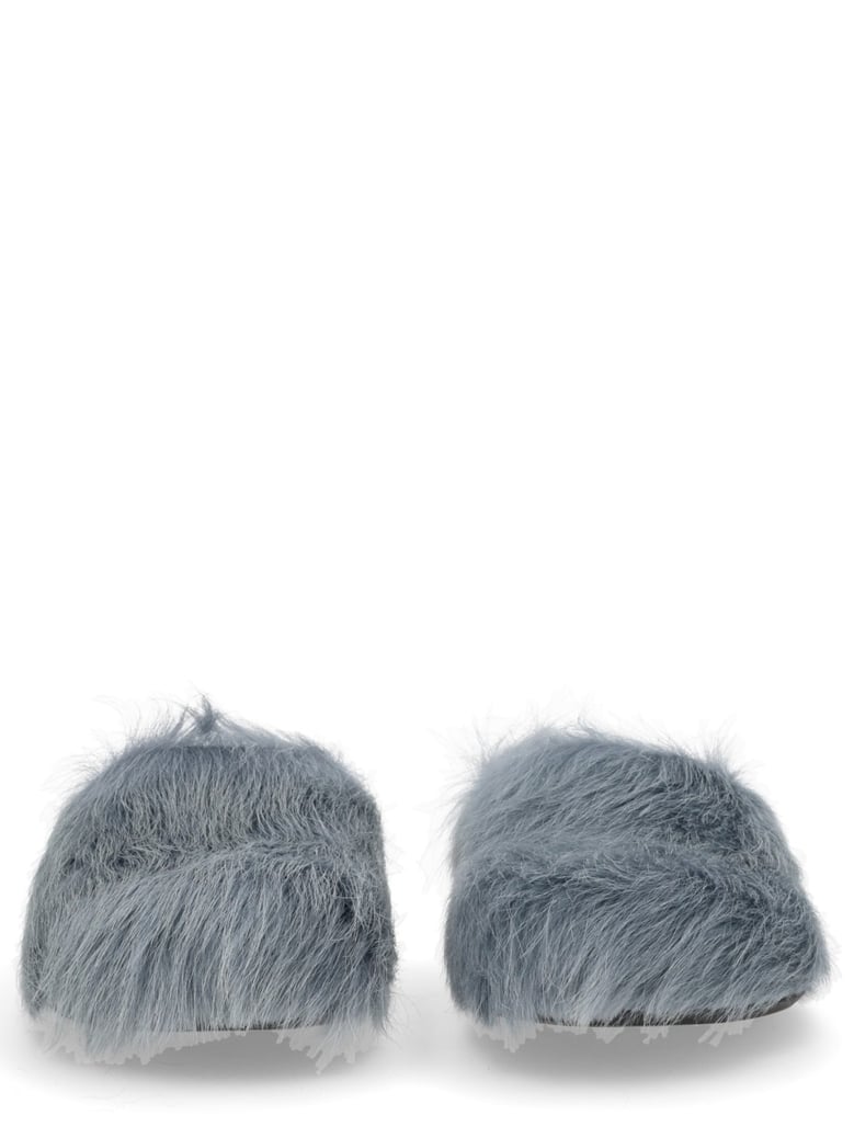 calf hair and leather sabot by Selfnex