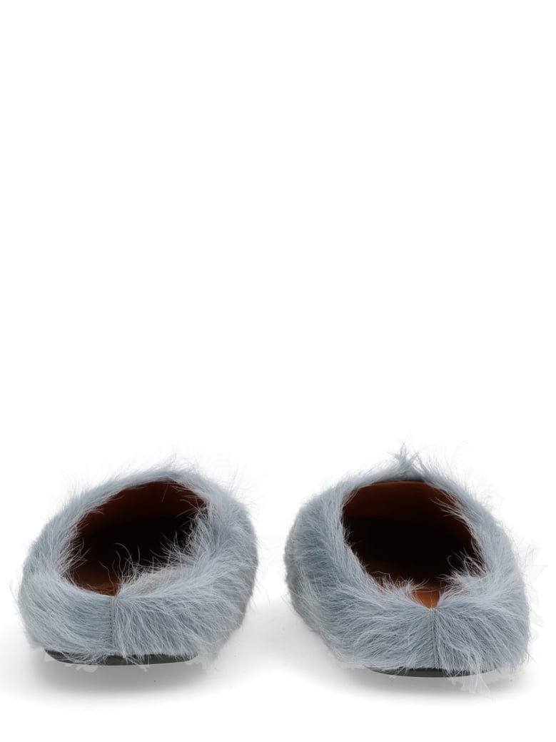 calf hair and leather sabot by Selfnex