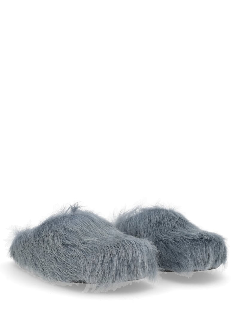 calf hair and leather sabot by Selfnex