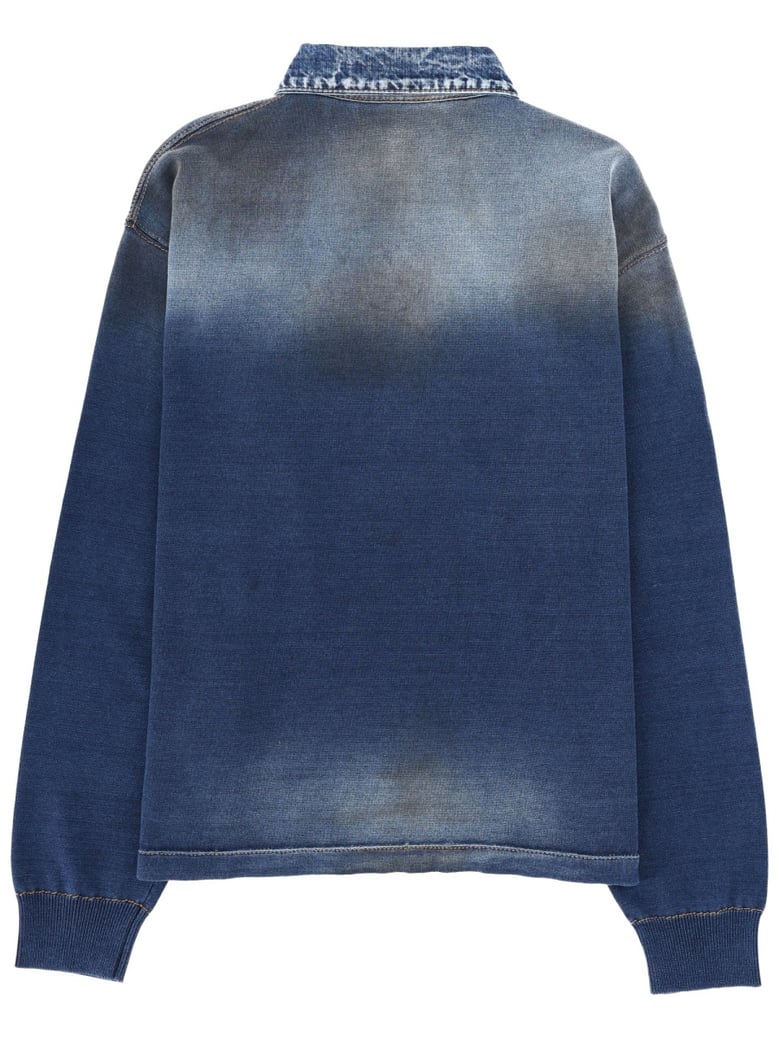 polo shirt with denim effect by Selfnex