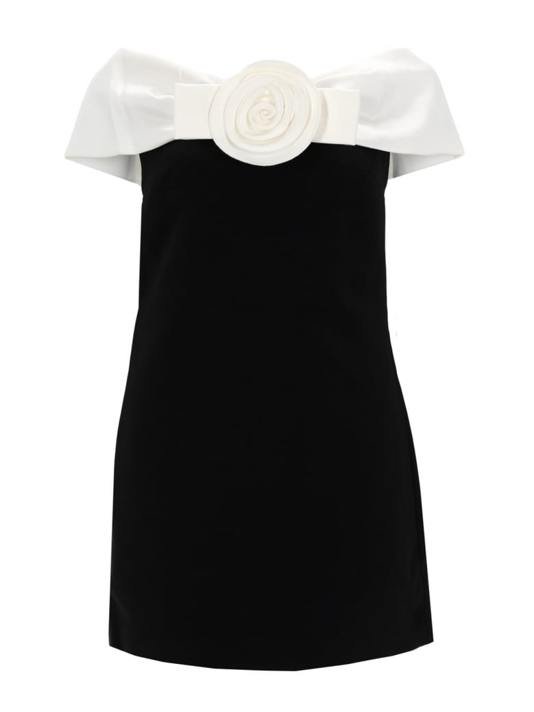 mini dress with flower detail black by Selfnex