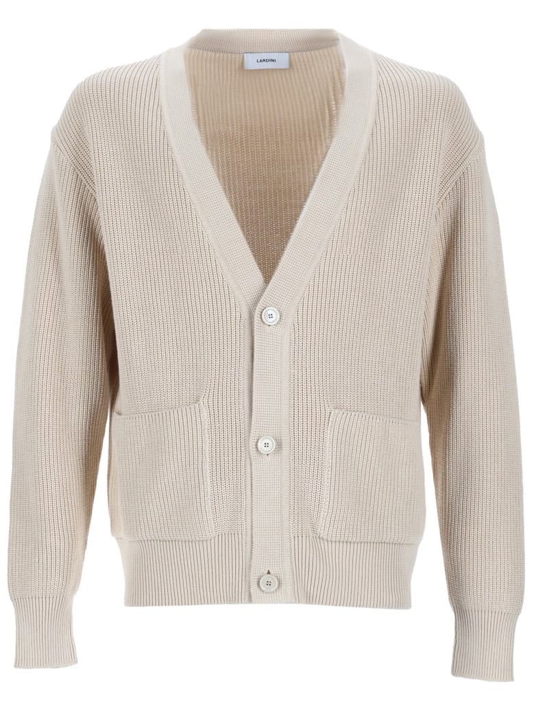 knitted cardigan in beige by Selfnex