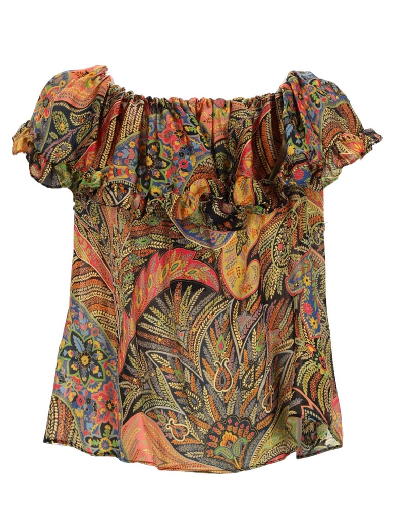 top printed silk multicolour by Selfnex
