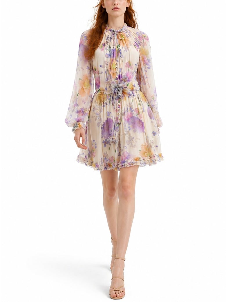 dress luna ruffle multicolour by Selfnex
