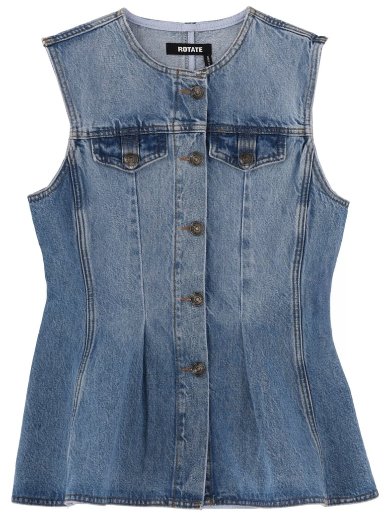 fitted denim top by Selfnex