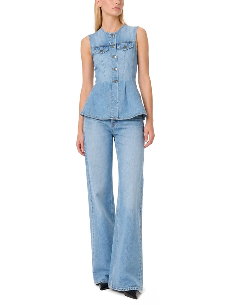 fitted denim top by Selfnex