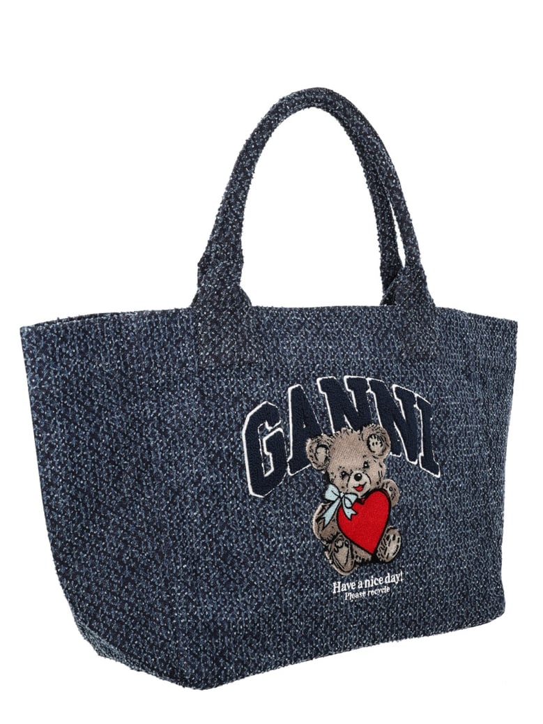 medium handbag trapeze bear denim by Selfnex