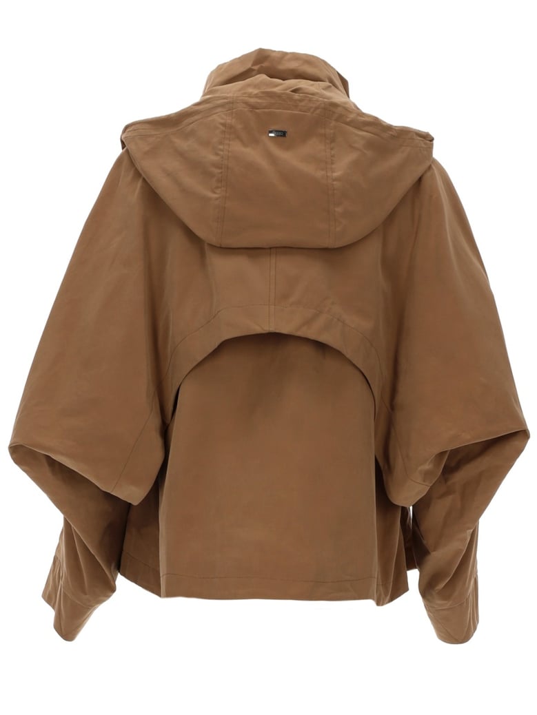 parka short hooded beige by Selfnex