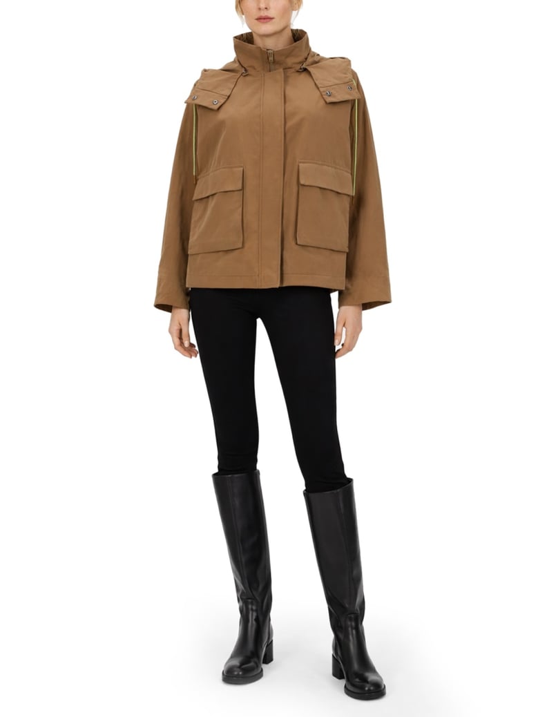 parka short hooded beige by Selfnex