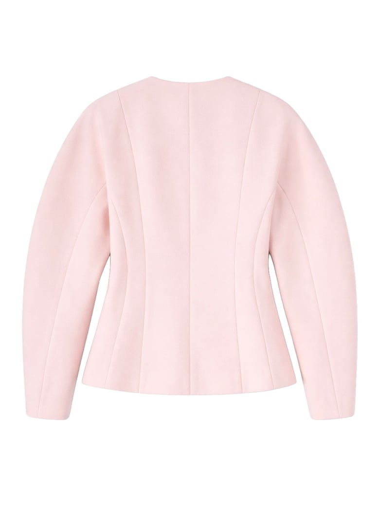v-neck blazer in pink by Selfnex